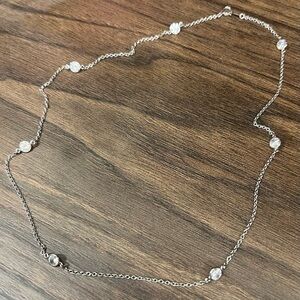Elegant Sterling Silver Necklace with CZ Accents